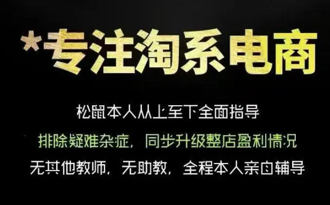 松鼠会电商VIP课程,从基础布局到高阶优化,助你掌握淘宝运营逻辑,提升店铺流量与转化(更新0901)