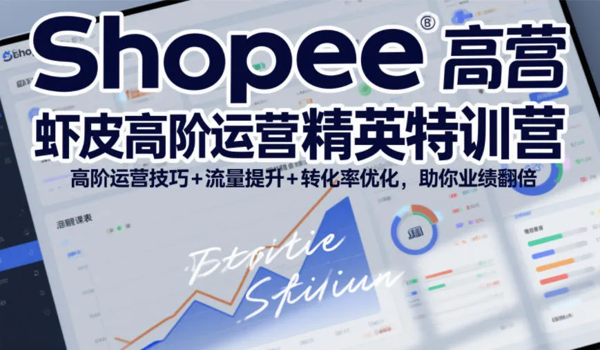 Shopee虾皮高阶运营精英特训营，高阶运营技巧+流量提升+转化率优化，助你业绩翻倍（更新26年5月）