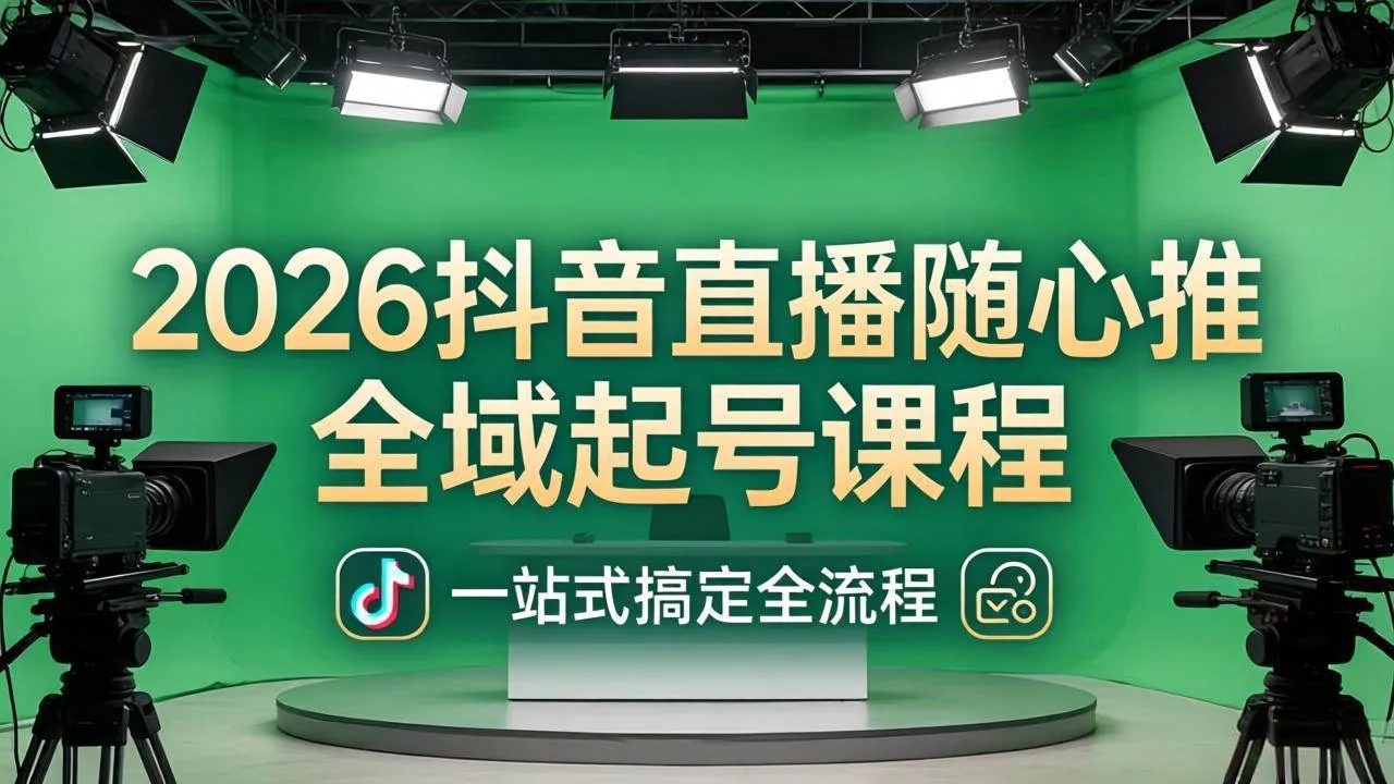 (18050期)2026抖音直播随心推全域起号课程:一站式搞定直播起号、稳号、放量全流程(更新4月)