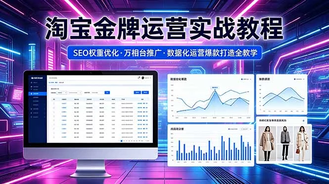 【精】2026 淘宝金牌运营实战教程,SEO权重优化万相台推广,数据化运营爆款打造全教学 【精】2026 淘宝金牌运营实战教程,SEO权重优化万相台推广,数据化运营爆款打造全教学