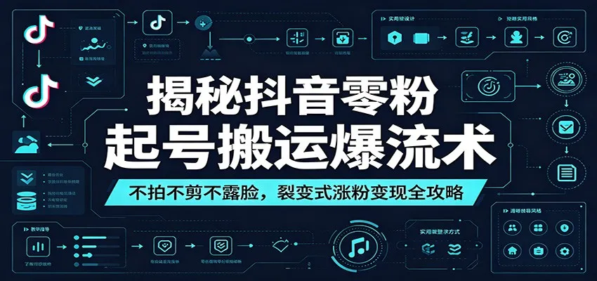 揭秘抖音零粉起号搬运爆流术:不拍不剪不露脸,裂变式涨粉变现全攻略 揭秘抖音零粉起号搬运爆流术:不拍不剪不露脸,裂变式涨粉变现全攻略