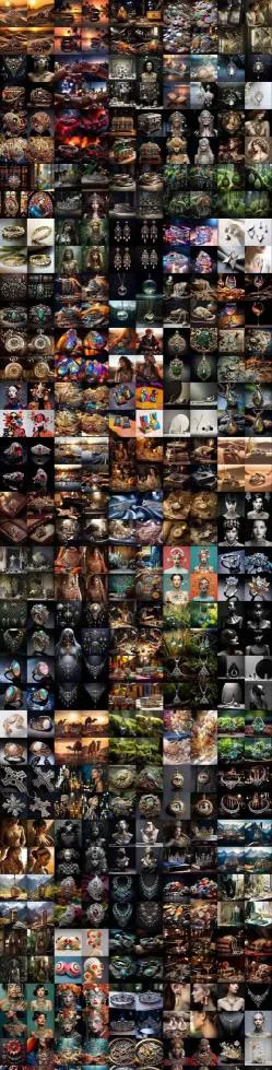 460+专业Midjourney珠宝摄影AI提示词戒指,项链-耳环-手链-宝石等,立即开始创作珠宝艺术