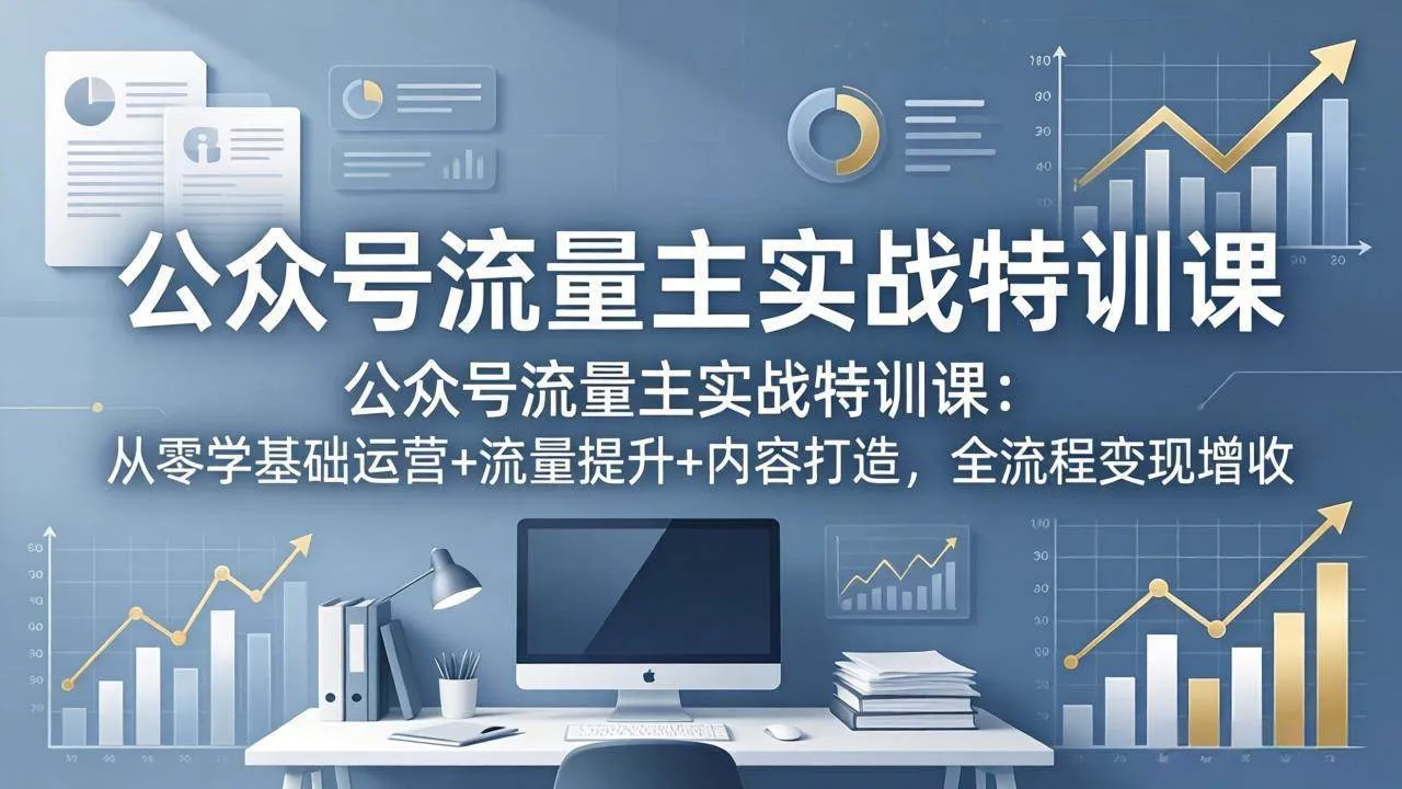 (18072期)公众号流量主实战特训课:从零学基础运营+流量提升+内容打造,全流程变现增收 (18072期)公众号流量主实战特训课:从零学基础运营+流量提升+内容打造,全流程变现增收