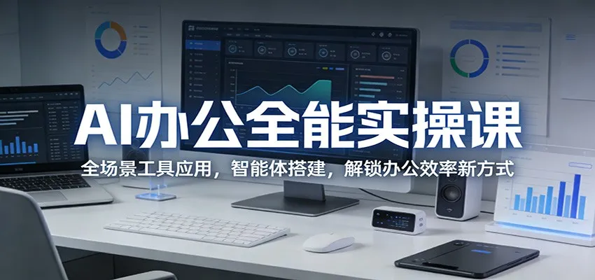 AI办公全能实操课:全场景工具应用,智能体搭建,解锁办公效率新方式