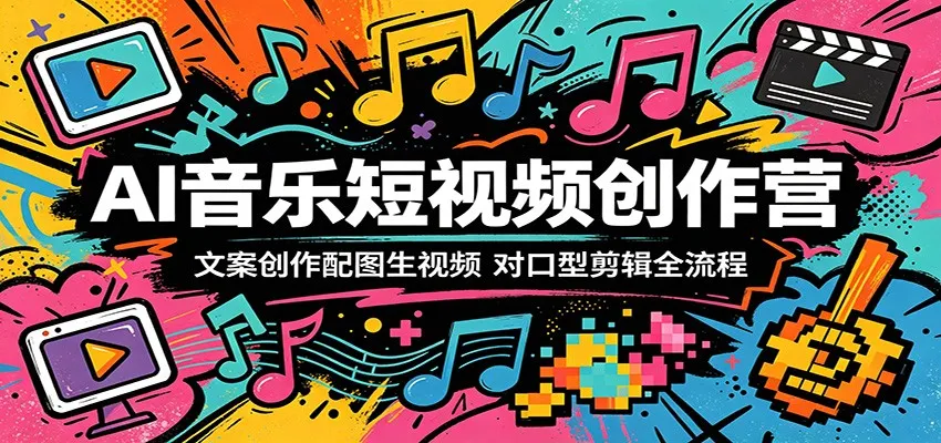 AI音乐短视频创作营:文案创作配图生视频,对口型剪辑全流程 AI音乐短视频创作营:文案创作配图生视频,对口型剪辑全流程