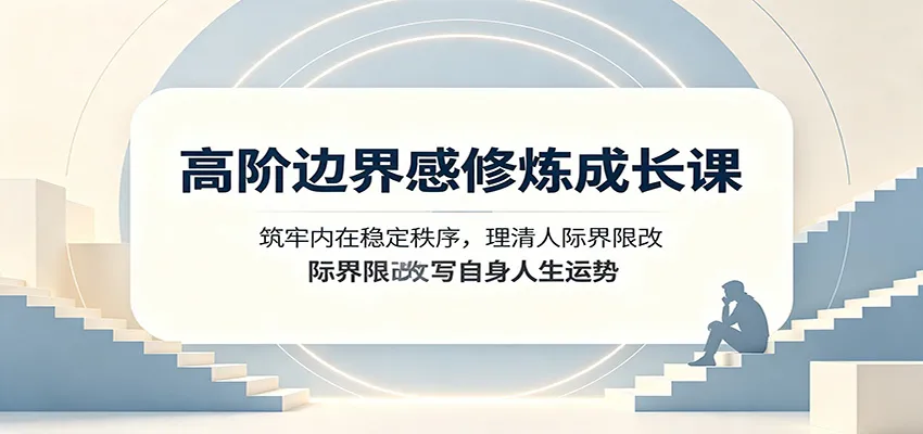 高阶边界感修炼成长课：筑牢内在稳定秩序，理清人际界限改写自身人生运势