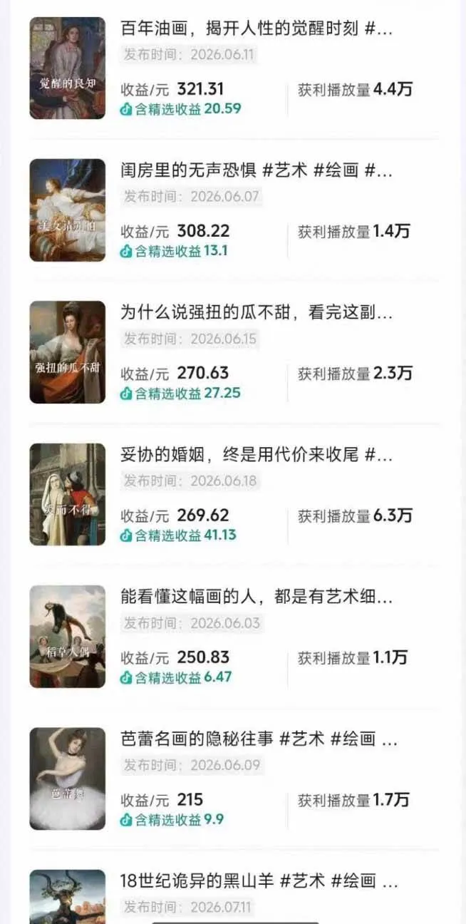 (19587期)油画解说教学-398众筹来的技术-刯新:选题×对标×素材×文案×配音×剪辑×2天开精选×7天通9项权益