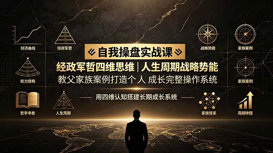 (19398期)自我操盘实战课:经政军哲四维思维|人生周期战略势能|教父家族案例打造个人成长完整操作系统 (19398期)自我操盘实战课:经政军哲四维思维|人生周期战略势能|教父家族案例打造个人成长完整操作系统