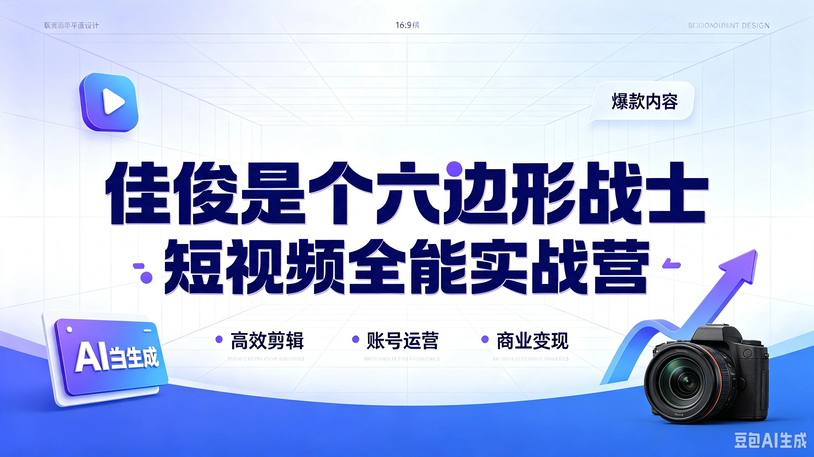 【精】佳俊是个六边形战士·短视频全能实战营,高效剪辑、账号运营、商业变现 【精】佳俊是个六边形战士·短视频全能实战营,高效剪辑、账号运营、商业变现