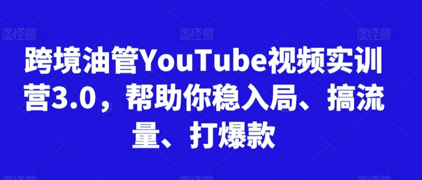 【精】阿蔺Leo跨境油管视频实训营3.0,帮助你稳入局、搞流量、打爆款(更新2025)