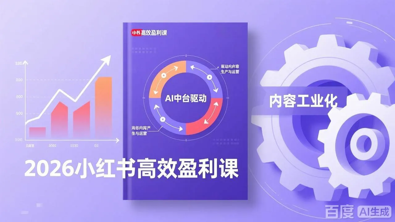 （17291期）2026小红书高效盈利课，流量双引擎+内容工业化+AI中台驱动，构建可复制的千万级营收模型