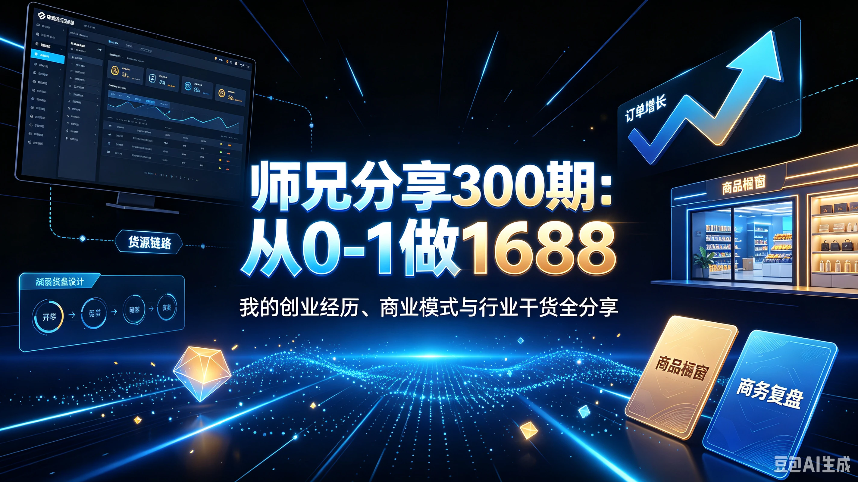 【精】师兄分享300期 从0-1做1688,我的创业经历、商业模式与行业干货全分享 电商圈实战干货2026年7月30日