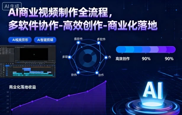 【精】AI商业视频制作全流程,多软件协作-高效创作-商业化落地 【精】AI商业视频制作全流程,多软件协作-高效创作-商业化落地