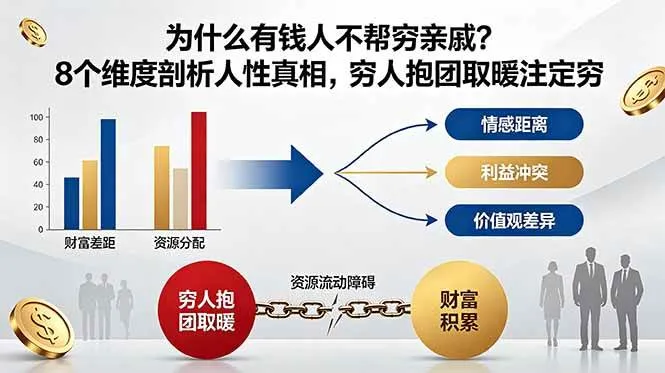 (18932期)付费文章:为什么有钱人不帮穷亲戚?8个维度剖析人性真相,穷人抱团取暖注定穷