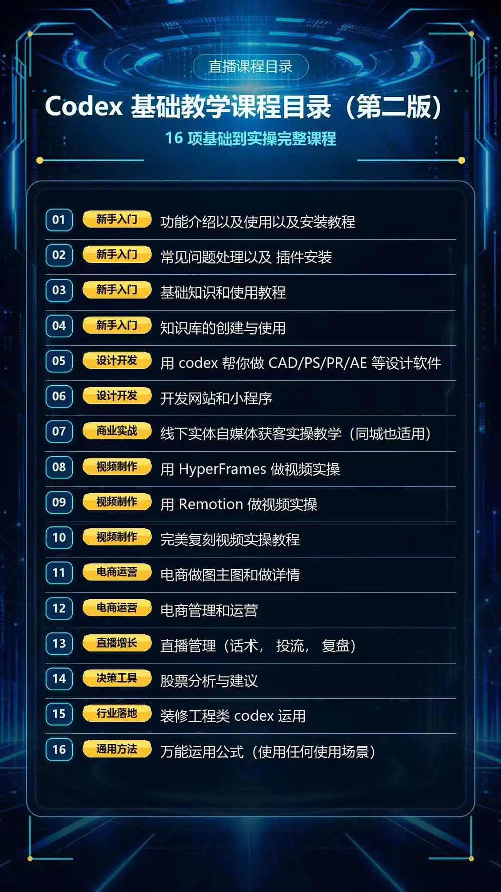 (20089期)Codex全场景系统实操课-第2期:从安装插件、知识库到设计视频、电商直播与网站开发,掌握AI真实业务落地完整流程