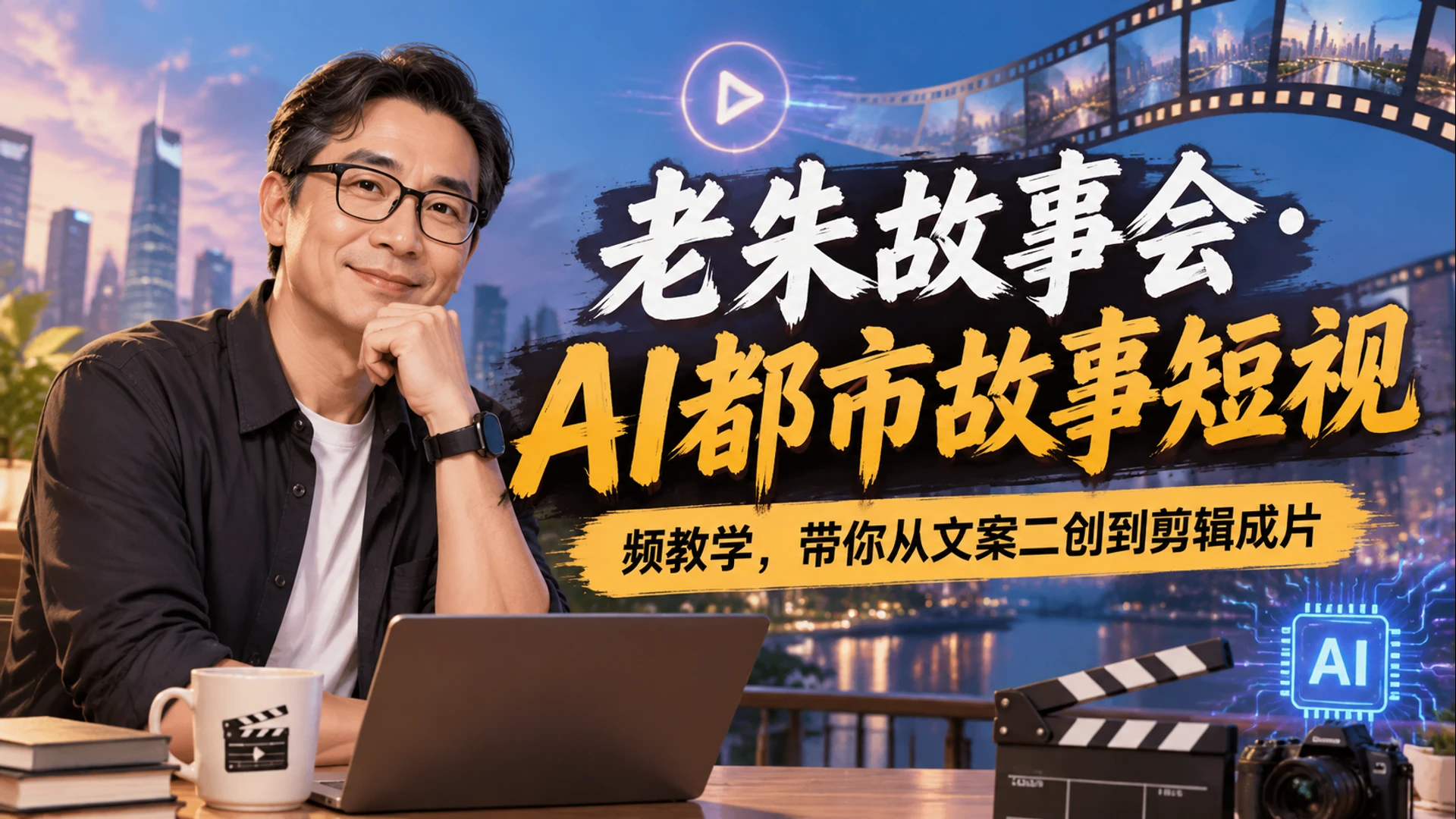 【精】老朱故事会・AI都市故事短视频教学,带你从文案二创到剪辑成片 【精】老朱故事会・AI都市故事短视频教学,带你从文案二创到剪辑成片