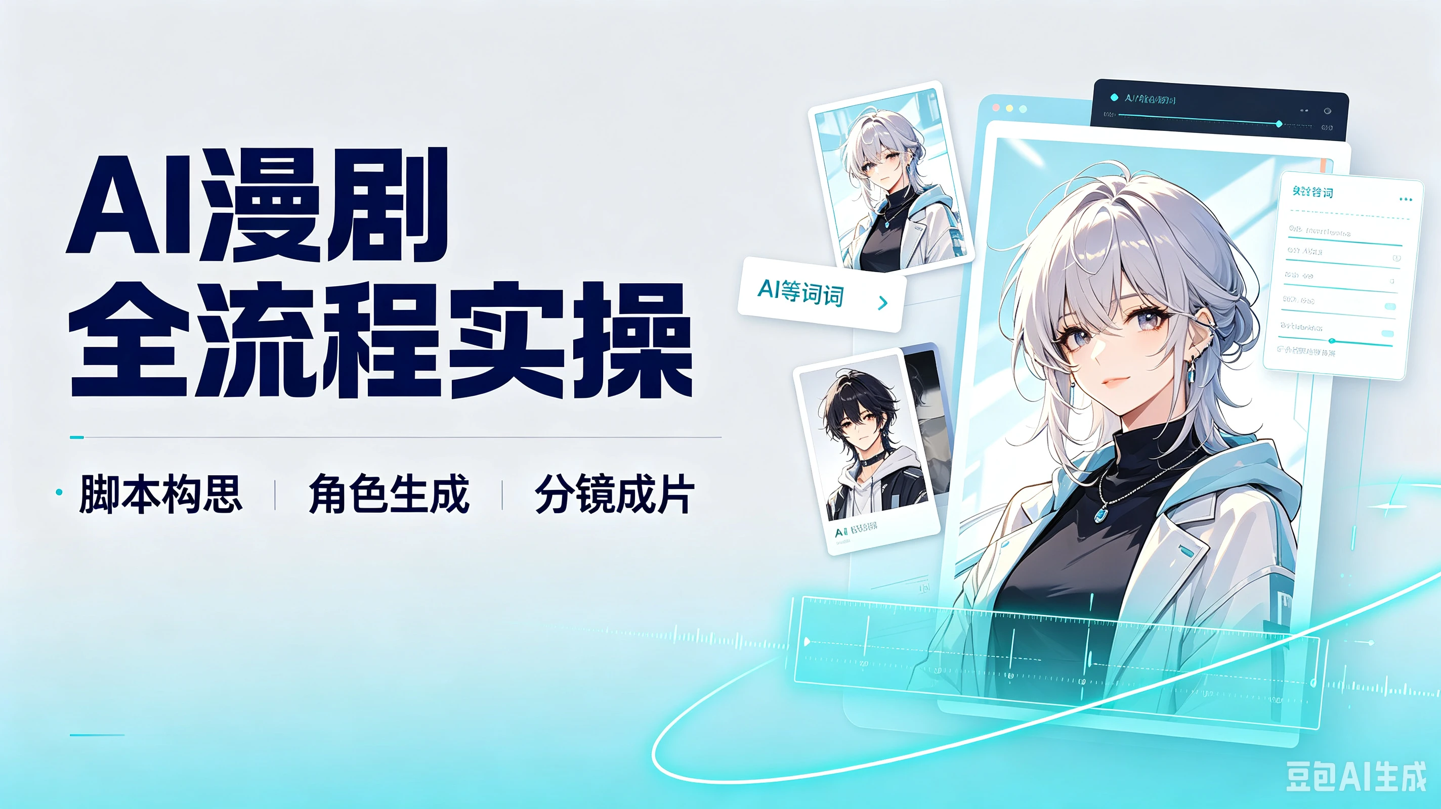 【精】AI漫剧全流程实操，脚本构思、角色生成、分镜成片