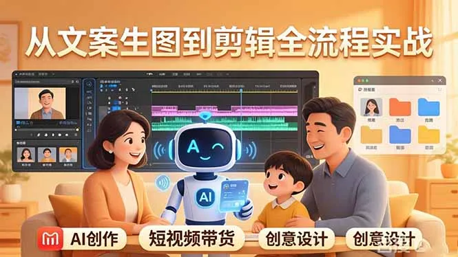 【精】原创 AI 剧情短视频带货:AI+家庭剧情+带货广告,从文案生图到剪辑全流程实战 【精】原创 AI 剧情短视频带货:AI+家庭剧情+带货广告,从文案生图到剪辑全流程实战