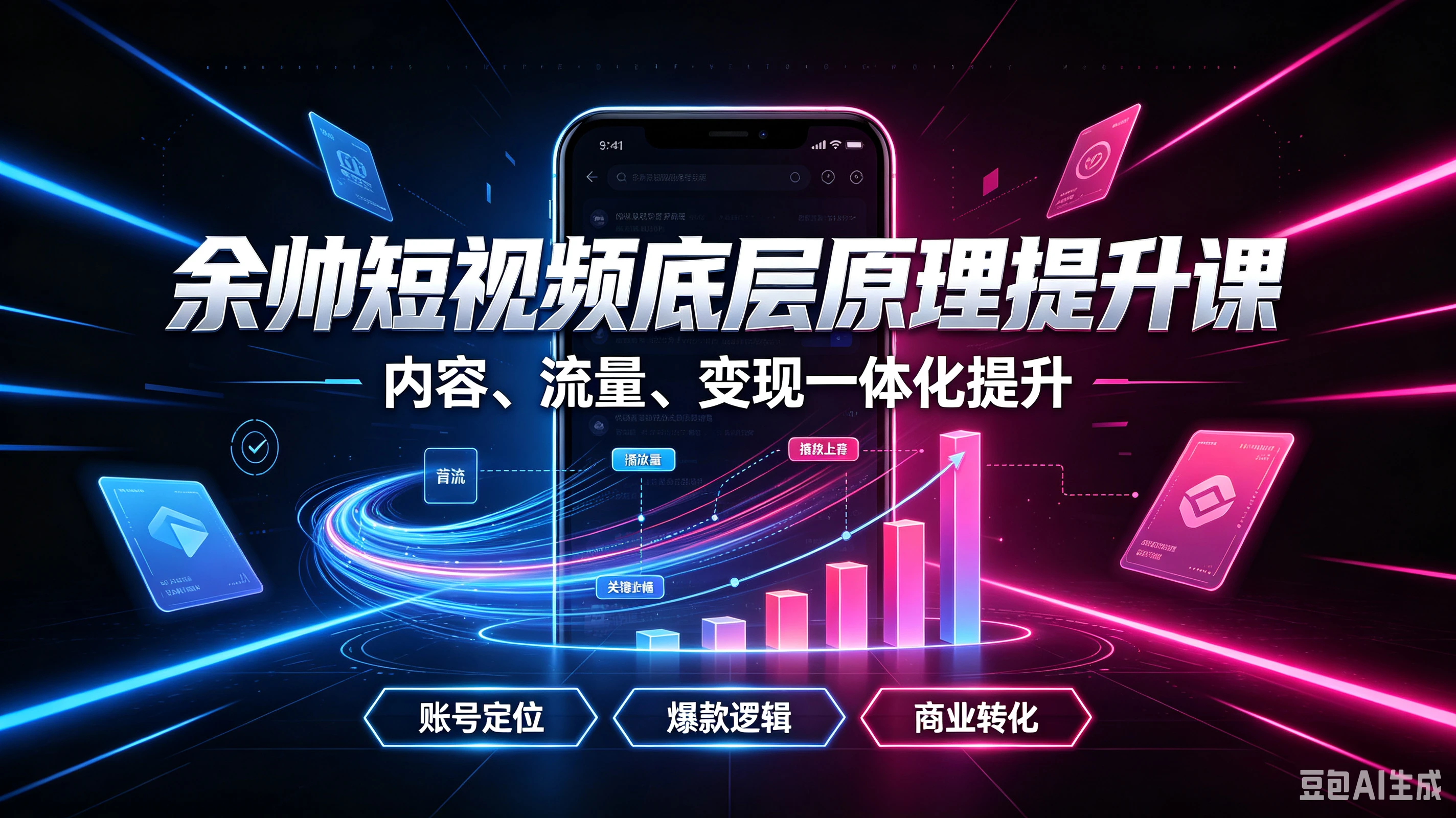 【精】余帅短视频底层原理提升课,内容、流量、变现一体化提升,账号定位、爆款逻辑、商业转化 【精】余帅短视频底层原理提升课,内容、流量、变现一体化提升,账号定位、爆款逻辑、商业转化