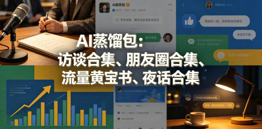 【精】AI蒸馏包：访谈合集、朋友圈合集、流量黄宝书、夜话合集【文档】