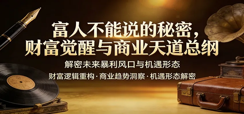 富人不能说的秘密,财富觉醒与商业天道总纲,解密未来暴利风口与机遇形态 富人不能说的秘密,财富觉醒与商业天道总纲,解密未来暴利风口与机遇形态