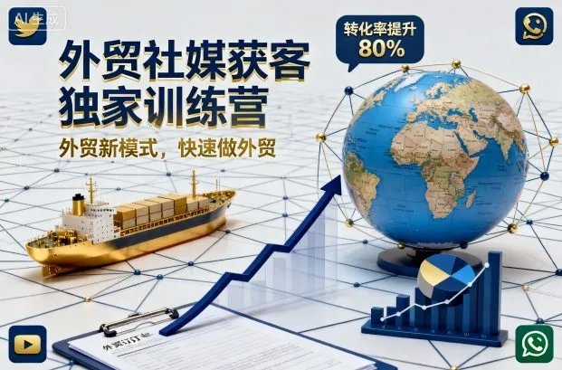 外贸社媒获客独家训练营,外贸新模式,快速做外贸(更新26年5月) 外贸社媒获客独家训练营,外贸新模式,快速做外贸(更新26年5月)