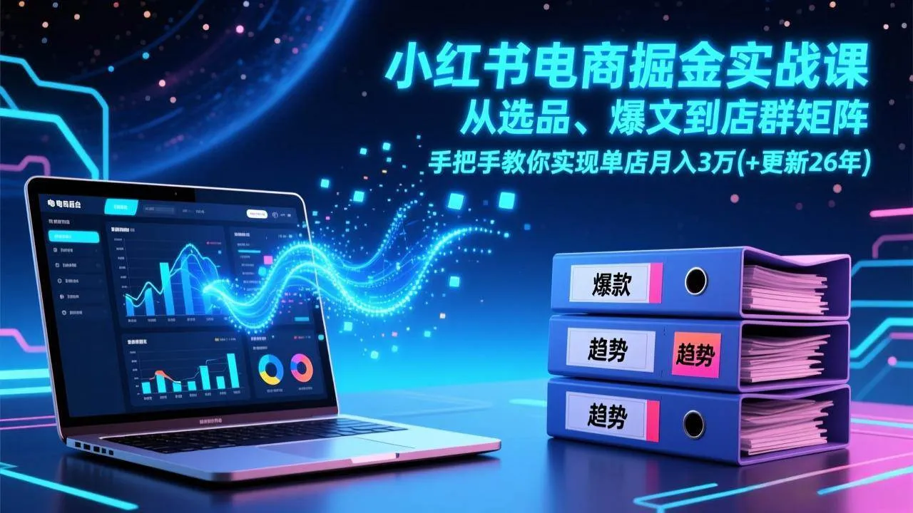 (17290期)小红书电商掘金实战课,从选品、爆文到店群矩阵,手把手教你实现单店月入3万+(更新26年) (17290期)小红书电商掘金实战课,从选品、爆文到店群矩阵,手把手教你实现单店月入3万+(更新26年)