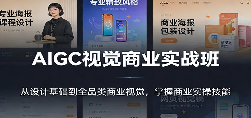 AIGC视觉商业实战班:从设计基础到全品类商业视觉,掌握商业实操技能