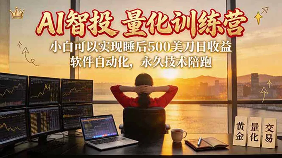 AI智投EA量化训练营【第三期】,多策略智投+防爆技术+趋势分析 ,轻松上手,矩阵放大,长期稳定。