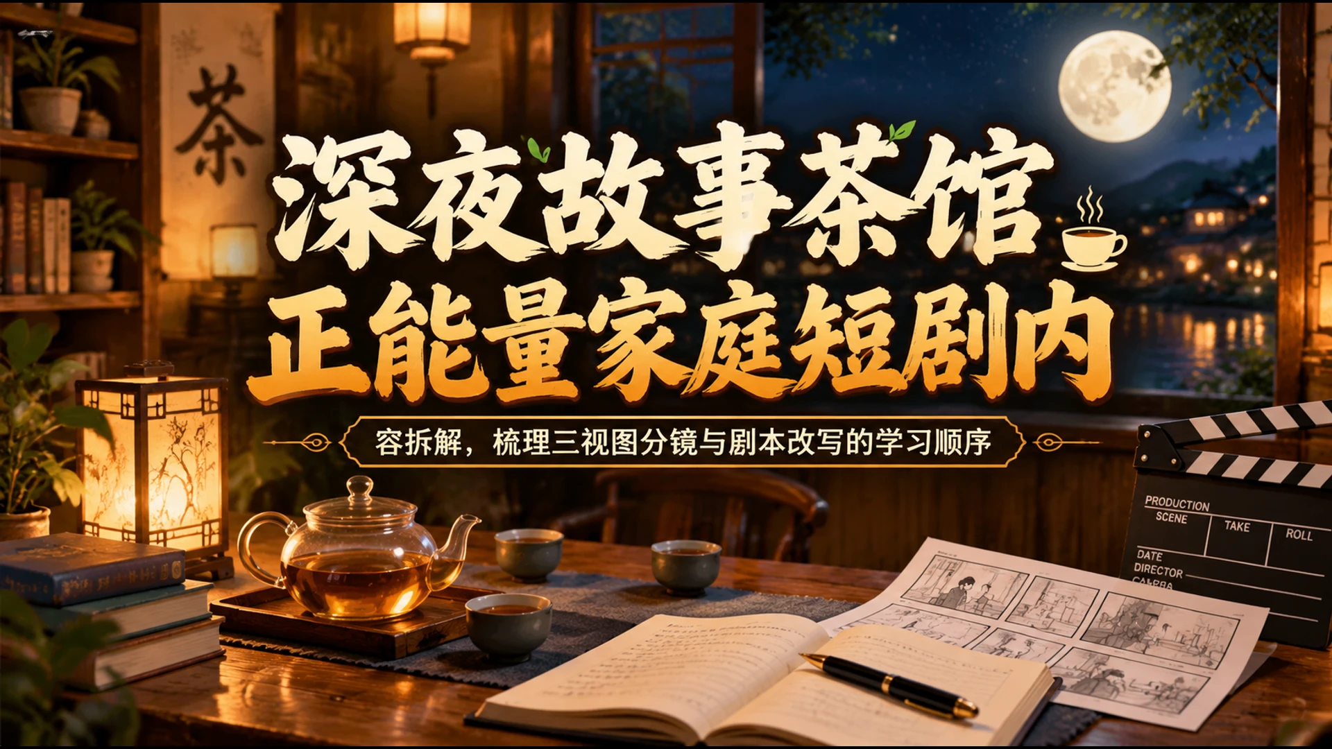 【精】深夜故事茶馆正能量家庭短剧内容拆解,梳理三视图分镜与剧本改写的学习顺序 【精】深夜故事茶馆正能量家庭短剧内容拆解,梳理三视图分镜与剧本改写的学习顺序