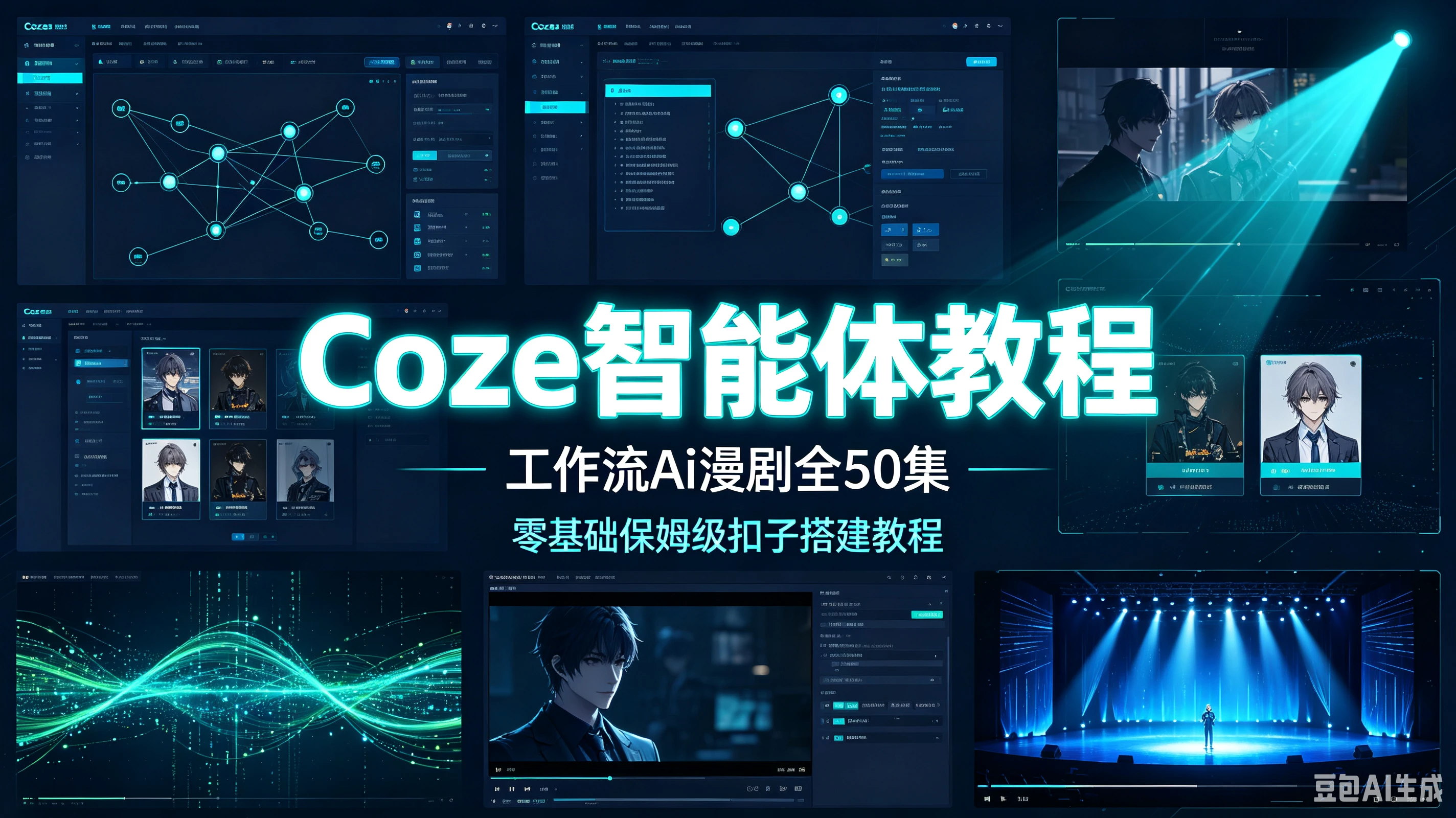 【精】Coze智能体教程(工作流Ai漫剧全50集)零基础保姆级扣子搭建教程Seedane 2.0Chatgpt image2