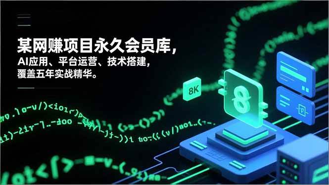 (16790期)网赚项目永久会员库,AI应用、平台运营、技术搭建,覆盖五年实战精华 (16790期)网赚项目永久会员库,AI应用、平台运营、技术搭建,覆盖五年实战精华