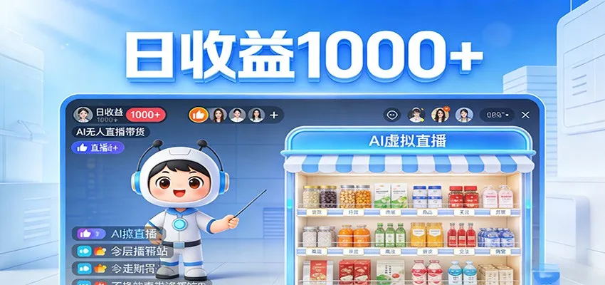 不用露脸不用说话，24小时自动卖货赚钱，全天自动直播，收益看得见