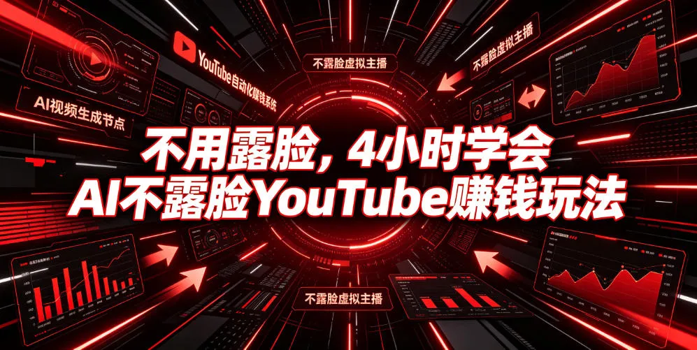 不用露脸，4小时学会AI不露脸YouTube賺钱玩法【原创双语字幕】