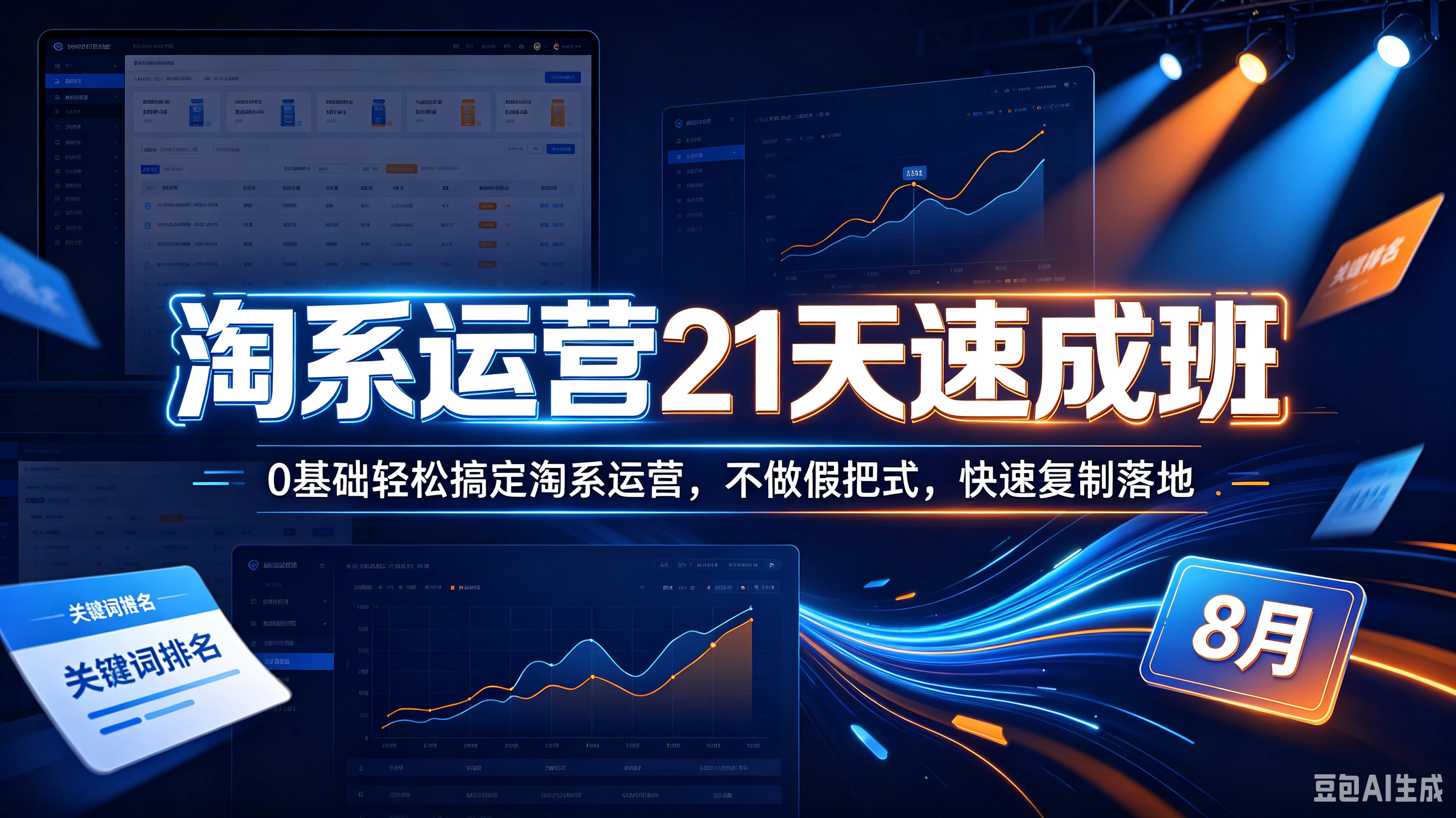 淘系运营21天速成班,0基础轻松搞定淘系运营,不做假把式,快速复制落地 (8月)