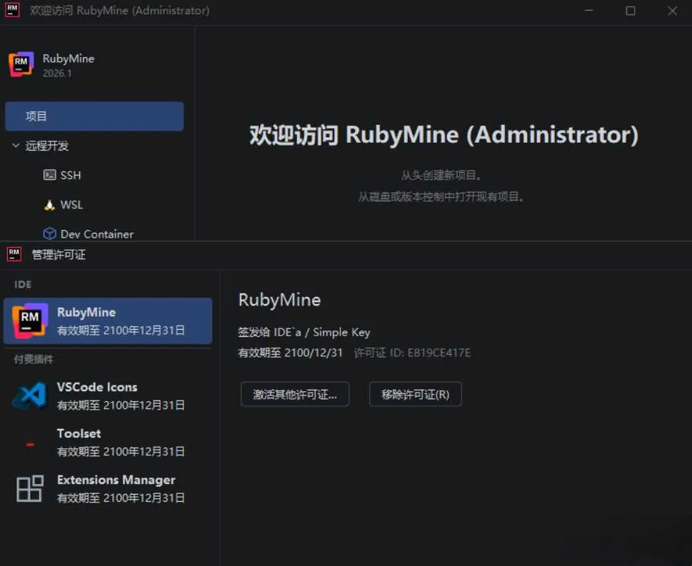 RubyMine v2026.1.0.0 高级版