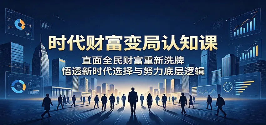 时代财富变局认知课：直面全民财富重新洗牌，悟透新时代选择与努力底层逻辑