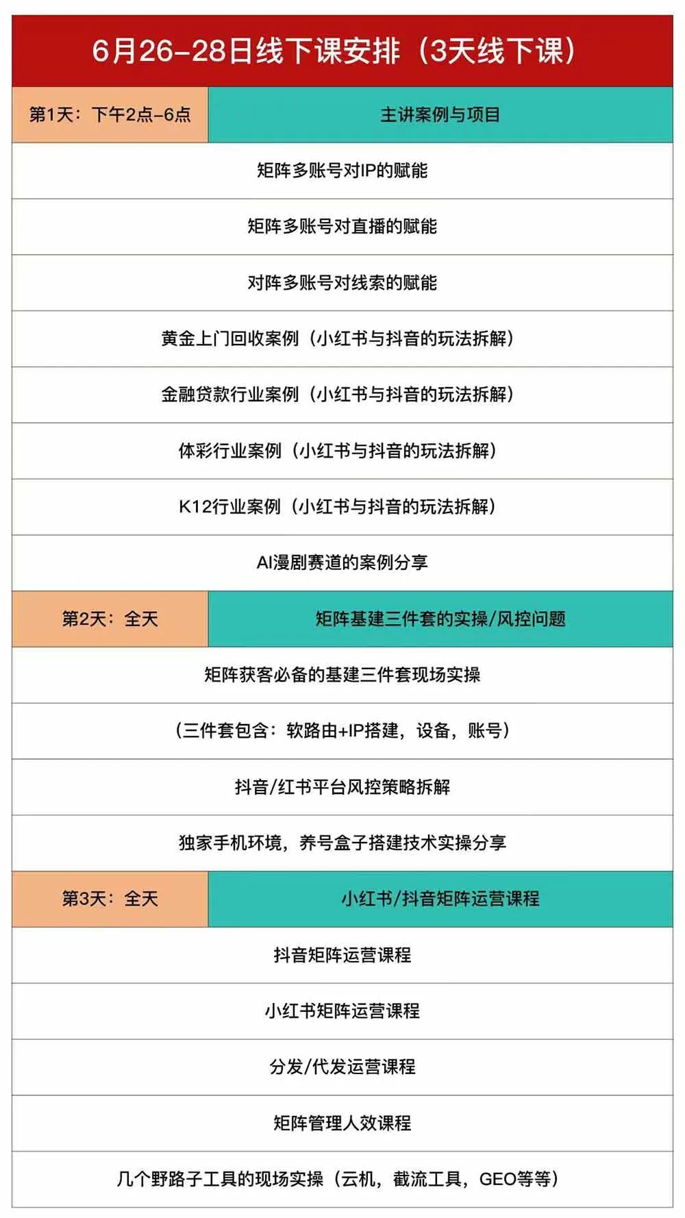(19552期)嗨推矩阵引流运营线下课,3天线下录音课,经典干货经久实用,适配抖音、小红书矩阵拓客需求