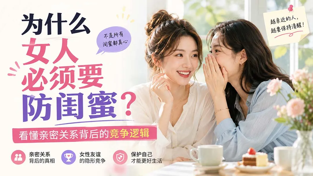 付费文章:为什么女人必须要防闺蜜?看懂亲密关系背后的竞争逻辑
