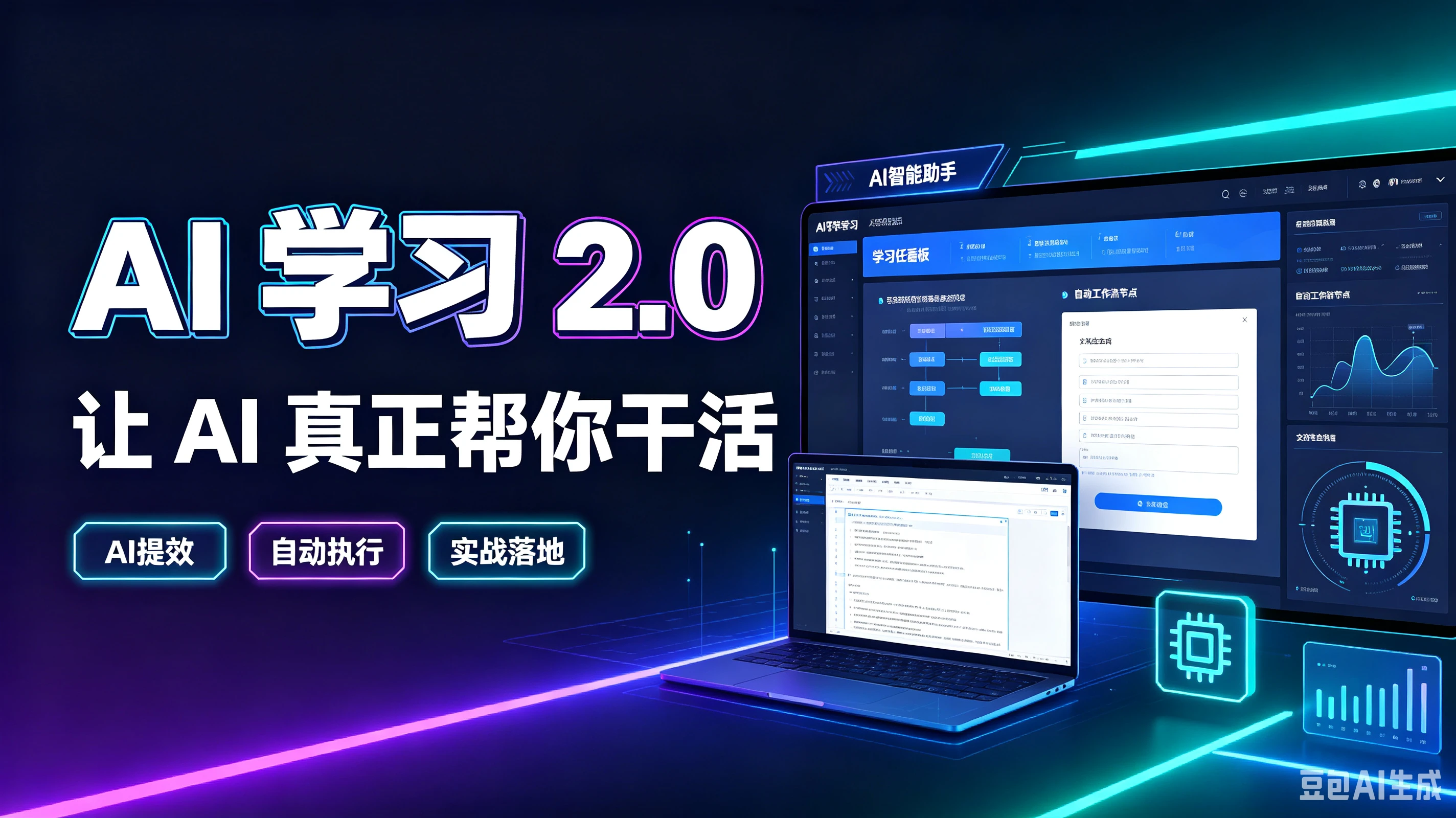【精】AI学习2.0让AI真正帮你干活,AI提效、自动执行、实战落地