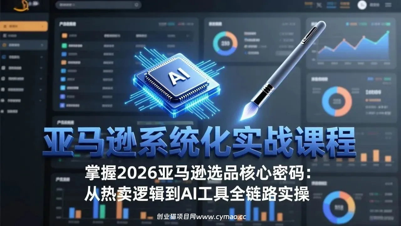 【精】亚马逊系统化实战课-更新3月:2026最新选品方法论,从热卖原因分析到AI作图,提升选品成功率
