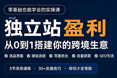 刘老师·5节课跑通独立站盈利全流程