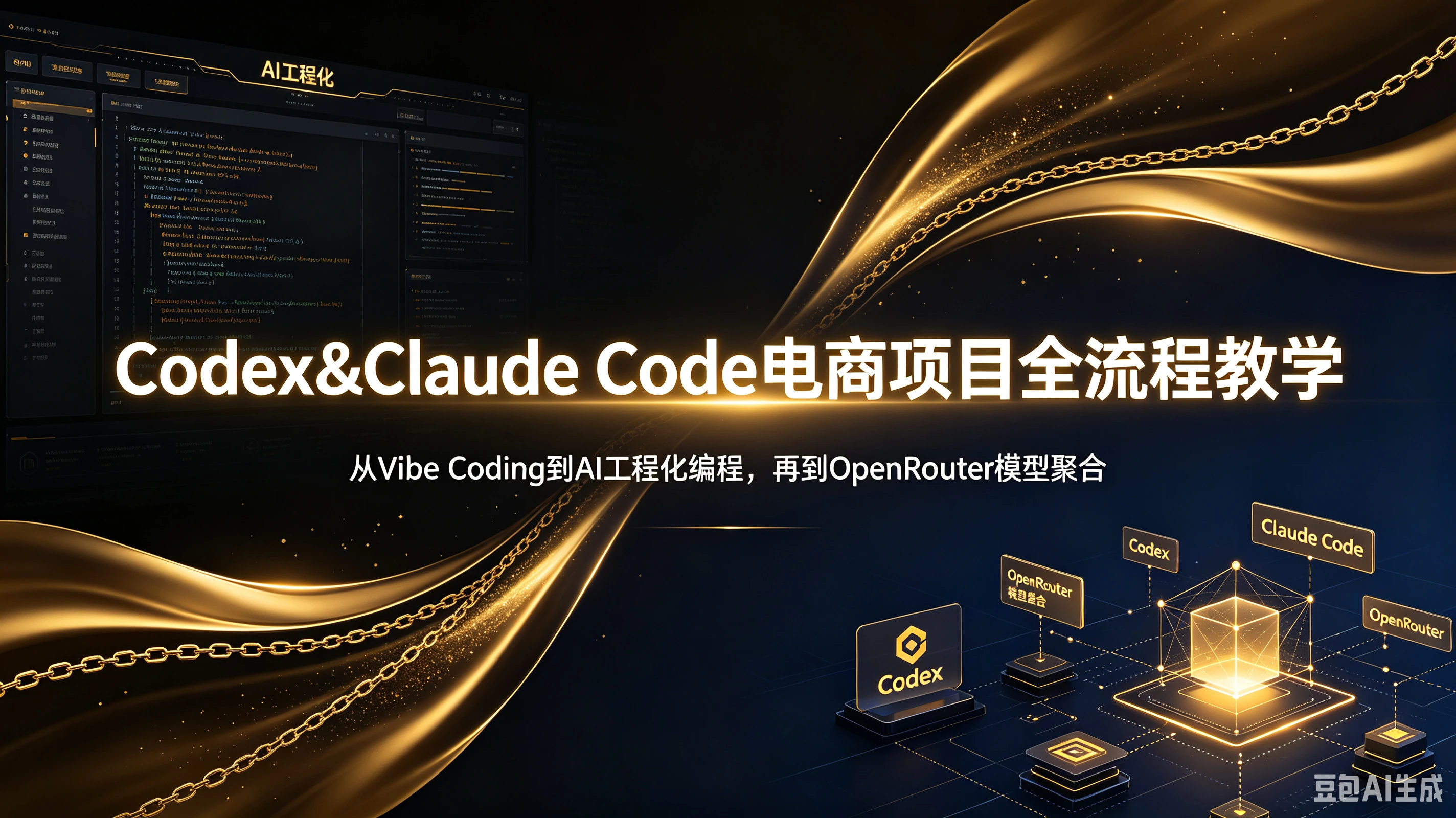 【精】Codex&Claude Code电商项目全流程教学,从Vibe Coding到AI工程化编程,再到OpenRouter模型聚合