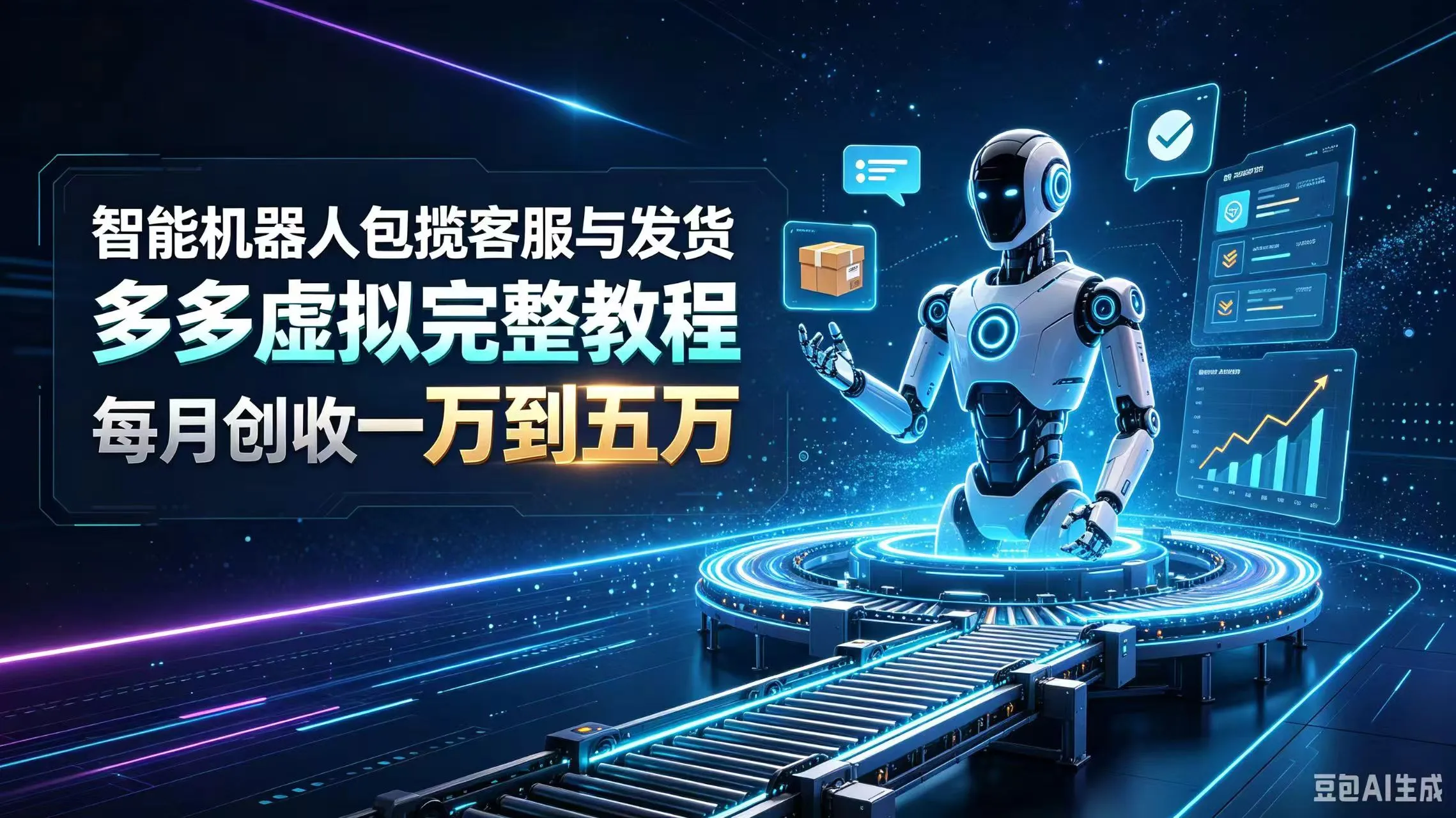 智能机器人包揽客服与发货，多多虚拟完整教程，每月创收一万到五万