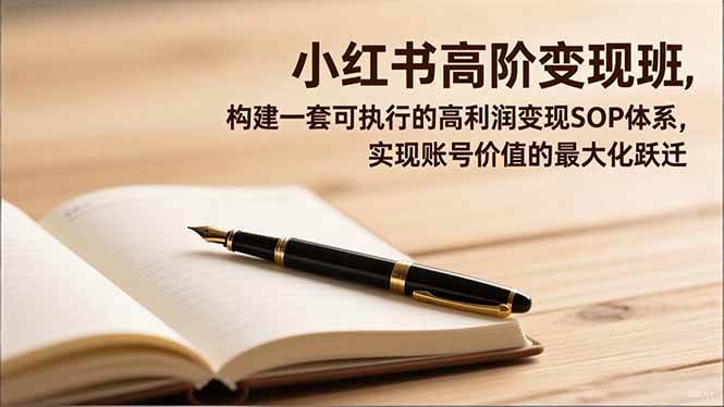 (16633期)小红书高阶变现班,构建一套可执行的高利润变现SOP体系,实现账号价值的最大化跃迁 (16633期)小红书高阶变现班,构建一套可执行的高利润变现SOP体系,实现账号价值的最大化跃迁