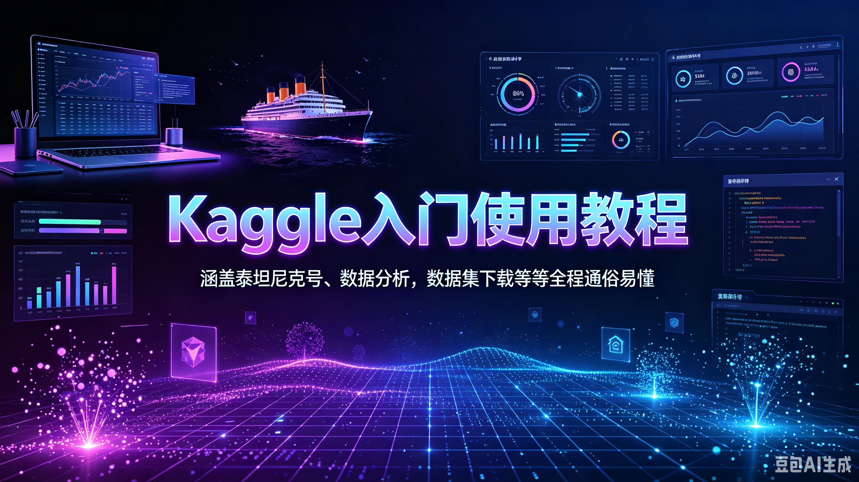【精】Kaggle入门使用教程,涵盖泰坦尼克号、数据分析,数据集下载等等全程通俗易懂