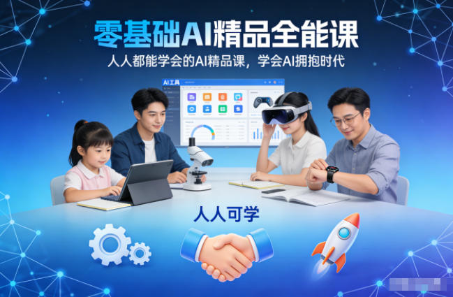零基础AI精品全能课,人人都能学会的AI精品课,学会AI拥抱时代 零基础AI精品全能课,人人都能学会的AI精品课,学会AI拥抱时代