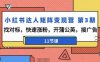 小红书达人矩阵变现营第3期,找对标,快速涨粉,开蒲公英,接广告(11节课)