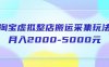 （5931期）淘宝虚拟整店搬运采集玩法分享课：月入2000-5000元（5节课）