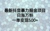 (6642期)最新抖音暴力掘金项目,日涨万粉,一单变现500+